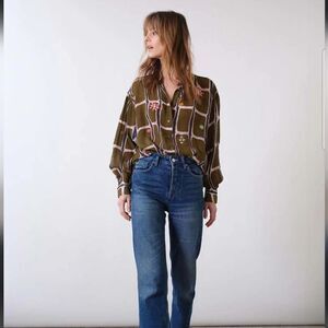 V DE VINSTER DELHI SHIRT KHAKI button down shirt